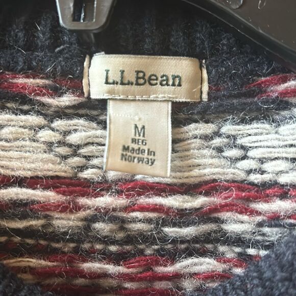 Vintage L.L. Bean Norway Wool Classic Traditional Cardigan Size M - Picture 5 of 8
